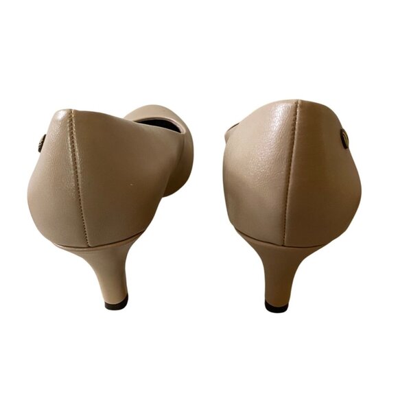 LifeStride Beige Closed Toe Pumps Vegan Leather 7.5 W - Picture 4 of 10